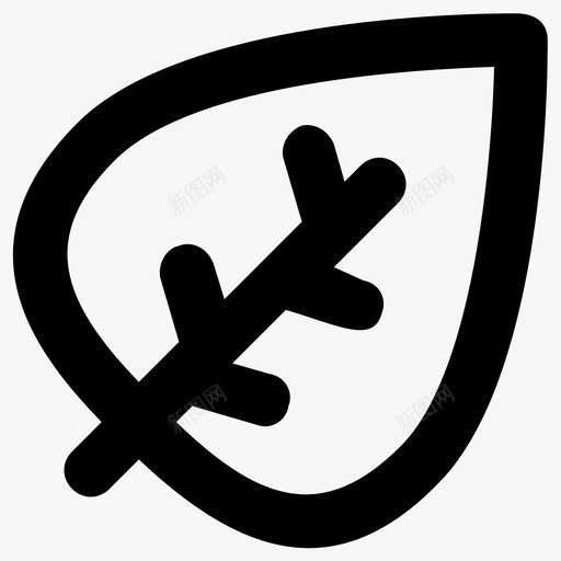 叶子生态树叶svg_新图网 https://ixintu.com 树叶 叶子 生态 绿叶 动物 自然 材料 平滑 线图 图标