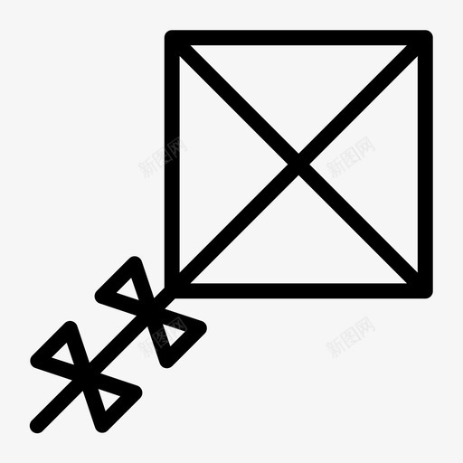 风筝飞好玩svg_新图网 https://ixintu.com 风筝 飞好 玩玩 玩具