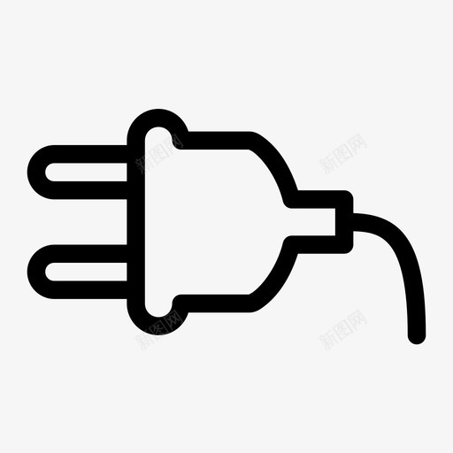 电源线电缆连接器svg_新图网 https://ixintu.com 电源线 电缆 连接器 插头