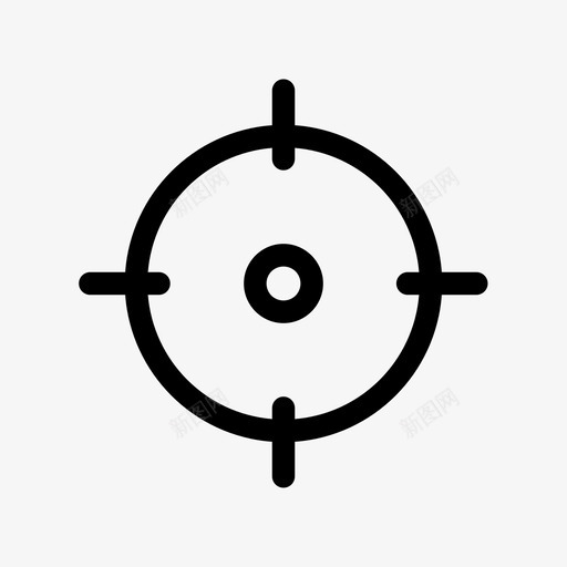 十字准星聚焦射击svg_新图网 https://ixintu.com 射击 瞄准 十字 准星 聚焦