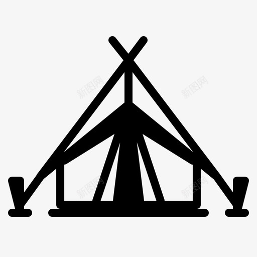 帐篷野营户外svg_新图网 https://ixintu.com 帐篷 野营 户外 庇护所 坎普