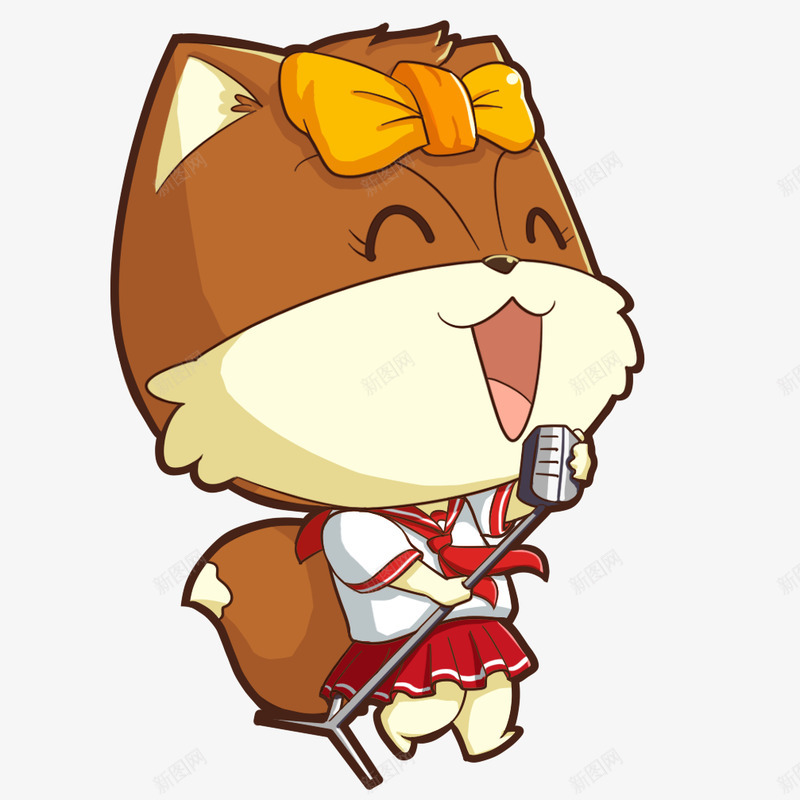 三只松鼠松鼠小美唱歌学生装卡哇伊png免抠素材_新图网 https://ixintu.com 松鼠 三只 小美 唱歌 学生装 卡哇