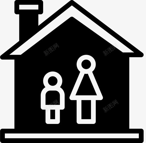 单亲妈妈家庭家svg_新图网 https://ixintu.com 单亲 妈妈 家庭 家人 漂亮 亮的 偶像 固体