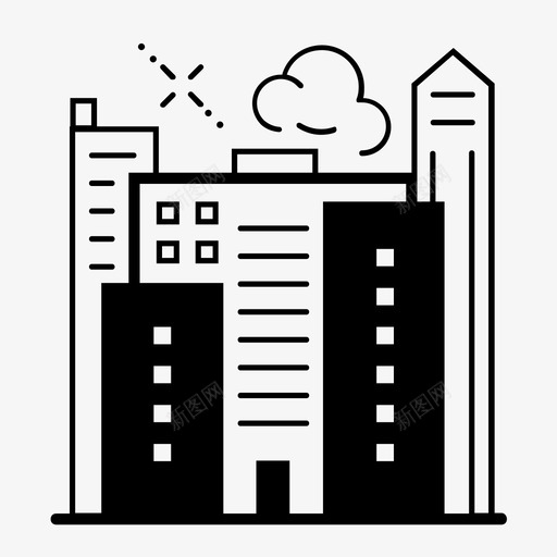 城市建筑房屋街道svg_新图网 https://ixintu.com 城市 建筑 房屋 街道 城镇
