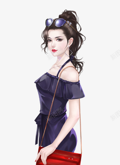 单马尾御姐l2png免抠素材_新图网 https://ixintu.com 单马尾 马尾 御姐
