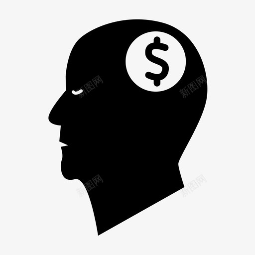 人的头头钱svg_新图网 https://ixintu.com 人的 头人 头头 思维能力 思考 钱思考