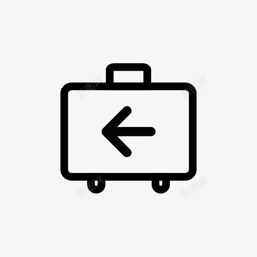 行李箭头行李领取处svg_新图网 https://ixintu.com 行李 箭头 领取 支票 手提箱