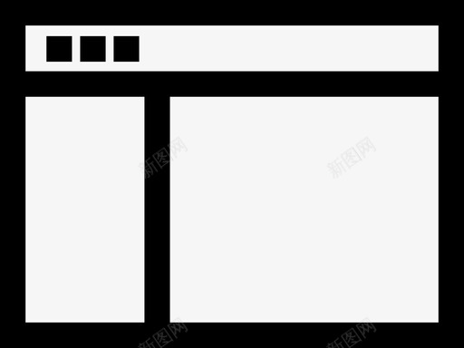 博客布局浏览器侧边栏svg_新图网 https://ixintu.com 博客 布局 窗口 浏览器 侧边