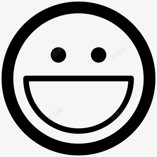 微笑表情高兴svg_新图网 https://ixintu.com 微笑 表情 高兴 咧嘴 开心 笑脸