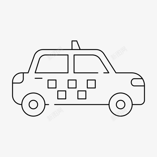 出租车小汽车公共交通工具svg_新图网 https://ixintu.com 出租车 小汽车 公共 交通工具 车辆 运输 细线 套装 第二