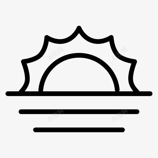 日落海洋大海svg_新图网 https://ixintu.com 日落 海洋 大海 日出 景色 自然