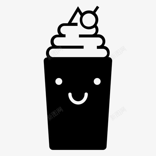 微笑奶昔樱桃甜点svg_新图网 https://ixintu.com 微笑 奶昔 樱桃 甜点 快乐 甜蜜