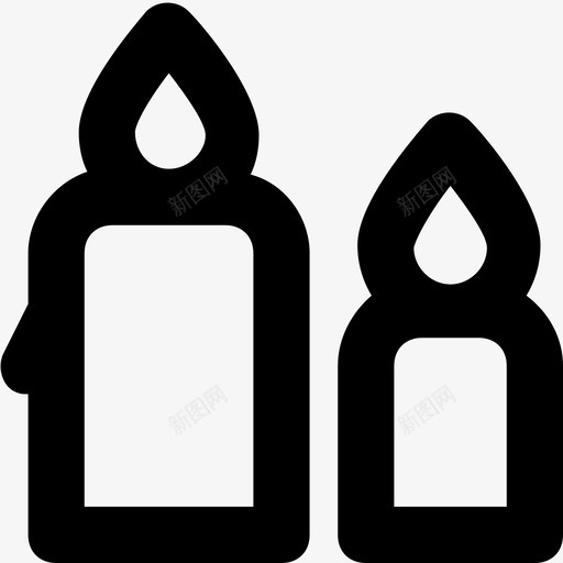 蜡烛燃烧烛台svg_新图网 https://ixintu.com 蜡烛 燃烧 烛台 装饰 火焰 一套 物体 材料 平滑 线图 图标