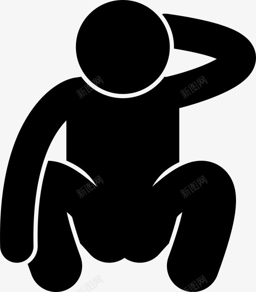 蹲下和迷惑人姿势svg_新图网 https://ixintu.com 蹲下 迷惑 迷惑人 人人 姿势