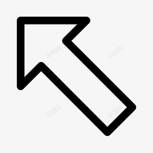 左上箭头方向西北svg_新图网 https://ixintu.com 箭头 左上 方向 西北