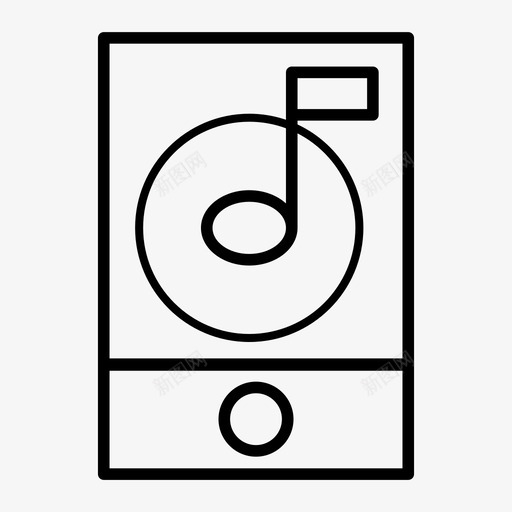 唱片手机设备svg_新图网 https://ixintu.com 唱片 手机 设备 乐器 学习 音乐