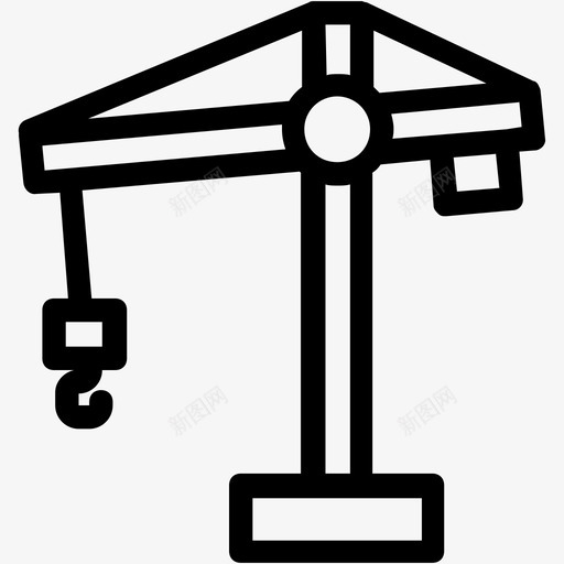 起重机建筑起重机械svg_新图网 https://ixintu.com 起重机 起重机械 建筑 塔式 科技 畅通 线图 图标