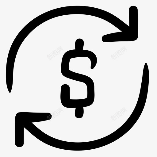 货币流通周期美元svg_新图网 https://ixintu.com 货币流通 涂鸦 周期 美元 货币 商店 金融