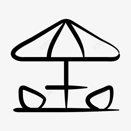 露台海滩室外svg_新图网 https://ixintu.com 露台 海滩 室外 长廊 海滨 手绘