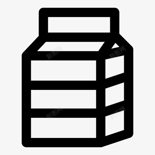 牛奶盒盒子饮料svg_新图网 https://ixintu.com 牛奶 盒子 饮料