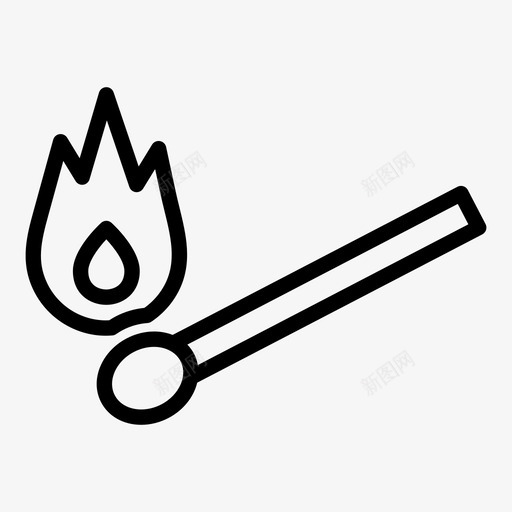 火柴烧火svg_新图网 https://ixintu.com 火柴 烧烧 烧火