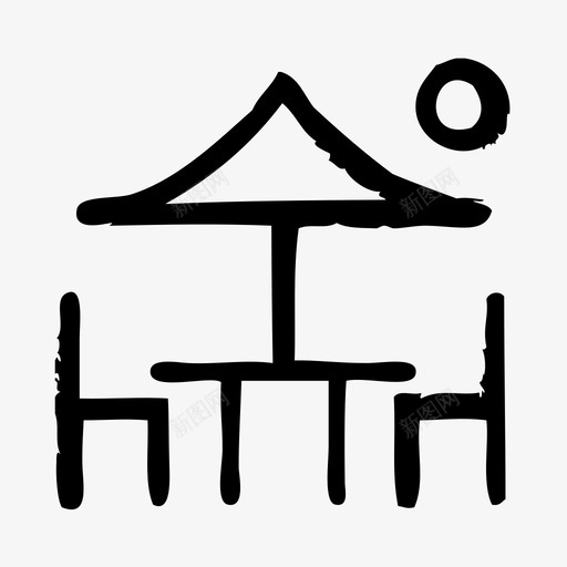 户外野营草图2svg_新图网 https://ixintu.com 户外 野营 草图