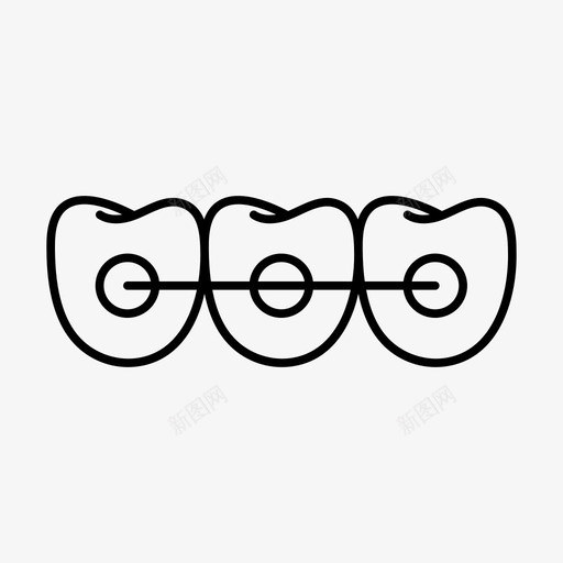 牙套正畸牙齿矫正svg_新图网 https://ixintu.com 牙套 正畸 牙齿 矫正
