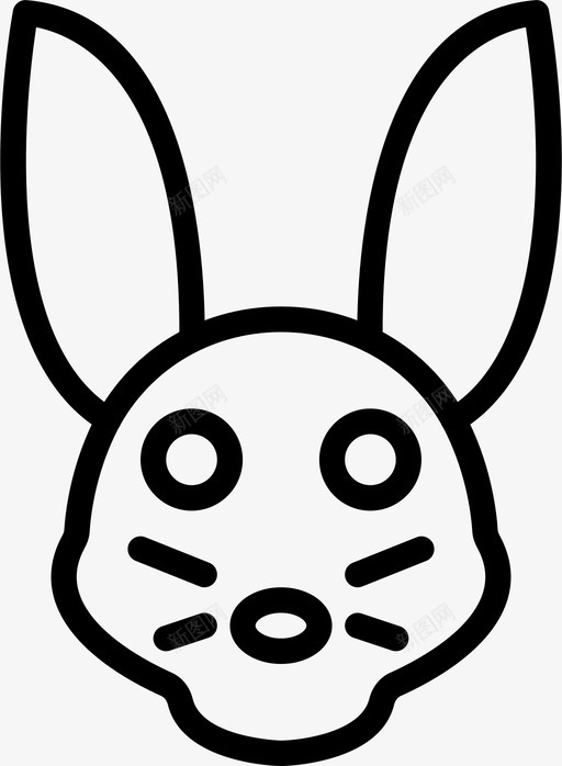 兔子动物宠物svg_新图网 https://ixintu.com 兔子 动物 宠物 野生动物 猛男 轮廓