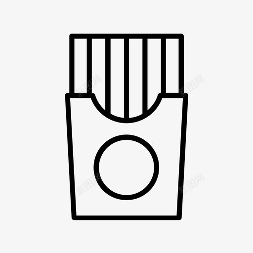 薯条快餐垃圾食品svg_新图网 https://ixintu.com 薯条 快餐 垃圾 食品 外卖
