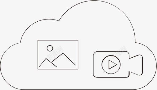 Cloudstoragesvg_新图网 https://ixintu.com 线性 简约