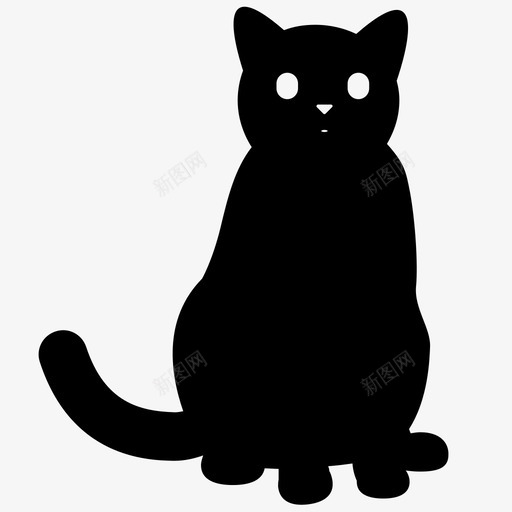猫可爱坐着svg_新图网 https://ixintu.com 可爱 坐着