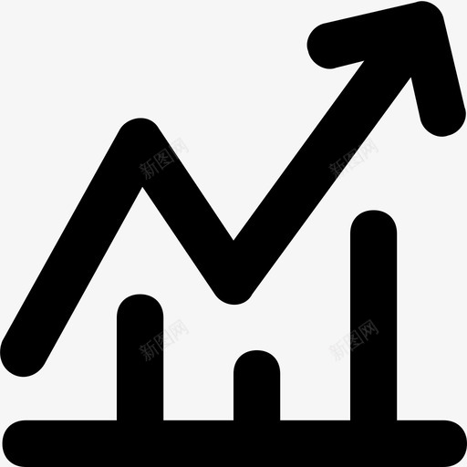 图形业务图业务增长svg_新图网 https://ixintu.com 业务 增长 线图 图形 图折 银行 金融 材料 平滑 图标