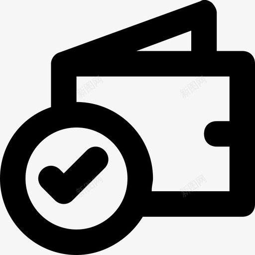 钱包钱包钱包零用钱svg_新图网 https://ixintu.com 钱包 零用钱 勾号 银行 金融 材料 平滑 线图 图标
