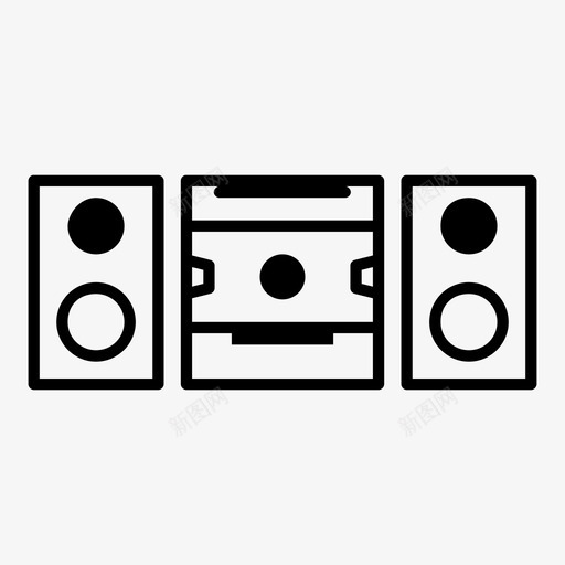 音箱录音电子svg_新图网 https://ixintu.com 音箱 录音 电子 收音机 立体声 磁带