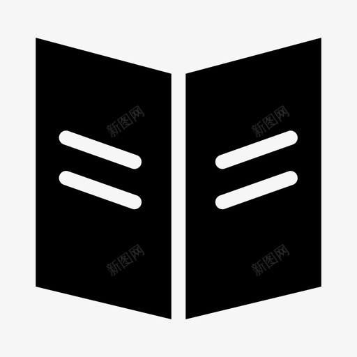 书报纸打开的书svg_新图网 https://ixintu.com 书报 报纸 打开