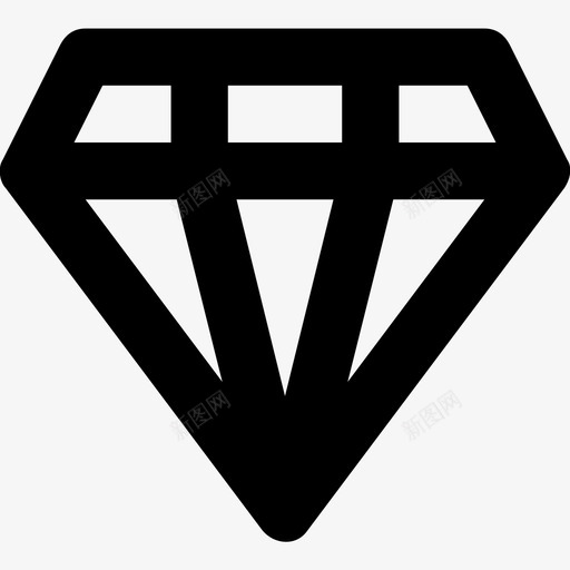 钻石宝石珍宝svg_新图网 https://ixintu.com 宝石 钻石 珍宝 银行 金融 材料 光滑 线图 图标