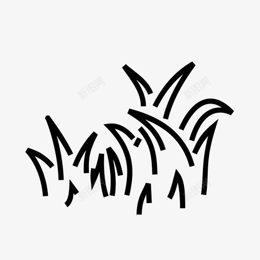 草叶片草坪svg_新图网 https://ixintu.com 草叶 叶片 草坪 草地 厚草 草皮 细线