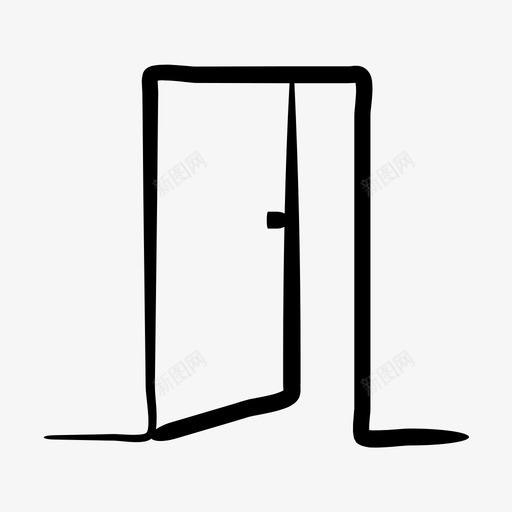出口门门口svg_新图网 https://ixintu.com 出口 门门 门口 入口 打开 手绘