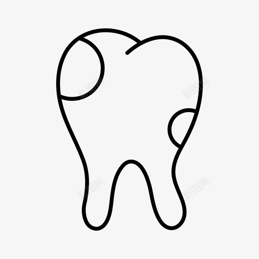 龋齿牙痛蛀牙svg_新图网 https://ixintu.com 牙痛 龋齿 蛀牙 裂牙