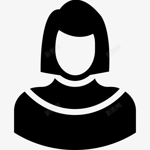 阿凡达女性女孩svg_新图网 https://ixintu.com 女孩 阿凡 女性 青少年 年轻 一组 化身 字形 图标