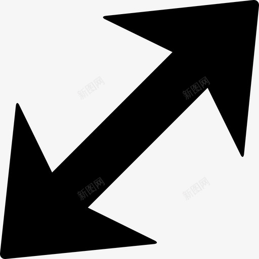 双黑色对角线箭头箭头freepikons界面svg_新图网 https://ixintu.com 箭头 黑色 对角线 界面