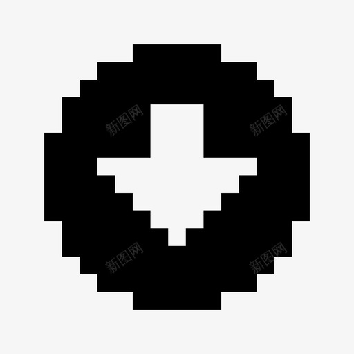 向下按钮下载像素svg_新图网 https://ixintu.com 向下 按钮 像素 下载 用户界面 游戏