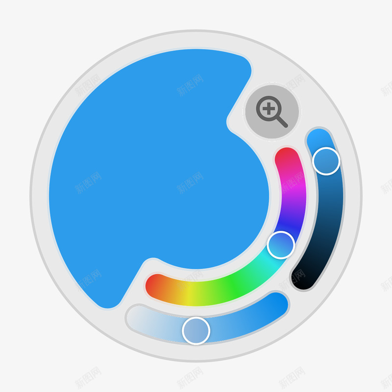 Precision移动触摸拾色器与径向HSB滑块Upng_新图网 https://ixintu.com 移动 触摸 拾色 径向 滑块