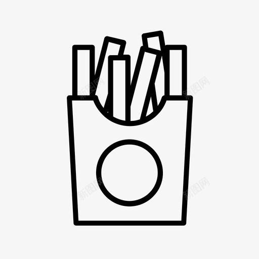 薯条食物垃圾食品svg_新图网 https://ixintu.com 薯条 食物 垃圾 食品 外卖 快餐