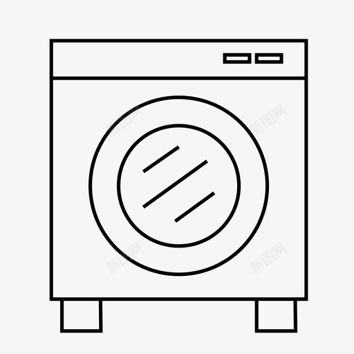 洗衣机电器家svg_新图网 https://ixintu.com 洗衣机 电器家 房子 洗衣房