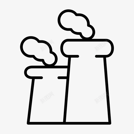 冷却塔工厂工业svg_新图网 https://ixintu.com 冷却塔 工厂 工业 核能