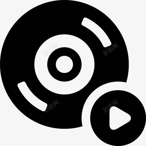 cd音频音乐svg_新图网 https://ixintu.com 播放 音频 音乐 录制 光盘 填充