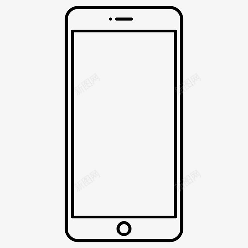 iphone7plus苹果智能手机svg_新图网 https://ixintu.com 苹果 智能 手机 系列 线性 风格