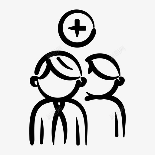 添加用户组成员svg_新图网 https://ixintu.com 添加 用户 用户组 组成员 团队 手绘