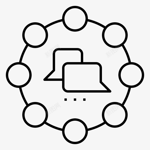 社区头脑风暴对话svg_新图网 https://ixintu.com 社区 头脑 风暴 对话 讨论 谈话 弗兰